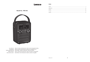 Mode d’emploi Lenco PDR-051PKWH Radio