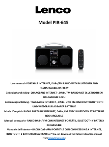 Manual de uso Lenco PIR-645BK Radio