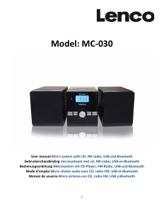 Bedienungsanleitung Lenco MC-030BK Stereoanlage