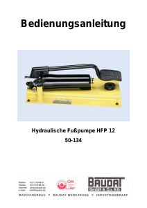 Bedienungsanleitung Baudat HFP 12 Fusspumpe