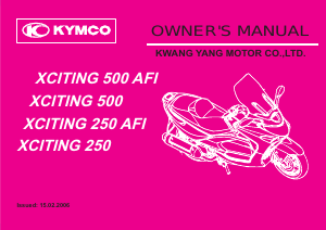 Handleiding Kymco xciting 250 Scooter