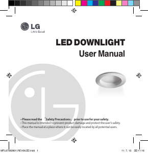 Manual LG LD25X740P2B Lamp