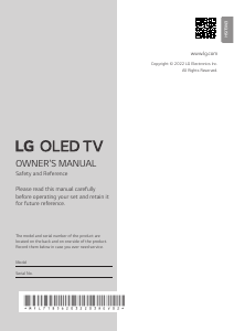 Handleiding LG OLED77G29LA OLED televisie