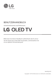 Bedienungsanleitung LG OLED65B9DLA OLED fernseher