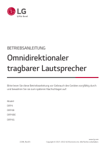 Bedienungsanleitung LG DRP4BE Lautsprecher