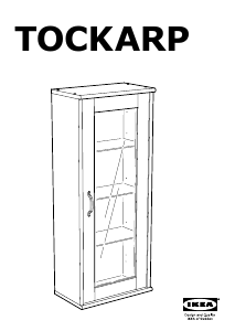 Priručnik IKEA TOCKARP (38x22x92) Vitrina
