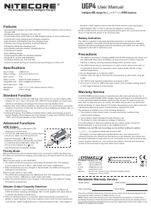 Handleiding Nitecore UGP4 Batterijlader