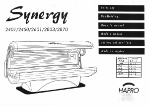 Bedienungsanleitung Hapro Synergy 2401 Sonnenbank