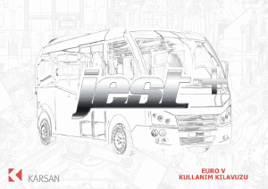 Kullanım kılavuzu Karsan Jest+ Euro V Otobüs