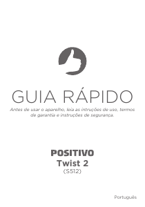 Manual Positivo S512 Twist 2 Telefone celular