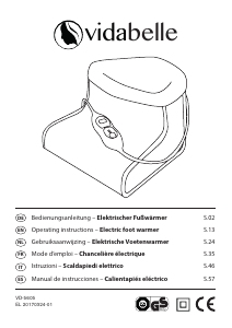 Handleiding Vidabelle VD-6505 Voetenwarmer