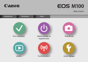 Mode d’emploi Canon EOS M100 Appareil photo numérique