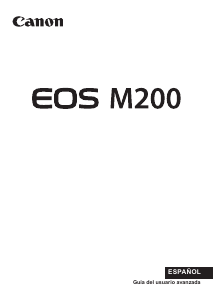 Manual de uso Canon EOS M200 Cámara digital