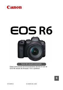Manual de uso Canon EOS R6 Cámara digital