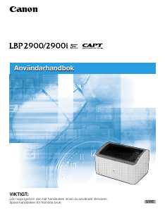 Bruksanvisning Canon i-SENSYS LBP2900 Skrivare