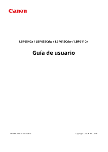 Manual de uso Canon i-SENSYS LBP653CDW Impresora