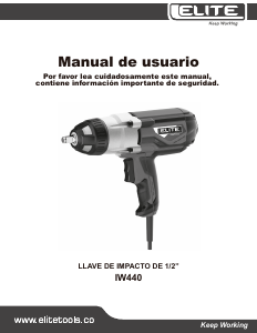 Manual de uso Elite LW440 Llave de impacto