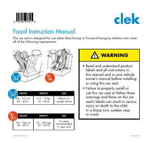 Manual Clek Foonf (2015) Car Seat