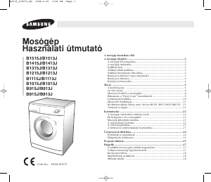 Használati útmutató Samsung B1215J Mosógép