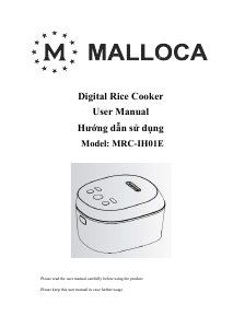 Hướng dẫn sử dụng Malloca MRC-IH01E Nồi cơm điện