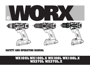 Mode d’emploi Worx WX370L.9 Perceuse visseuse