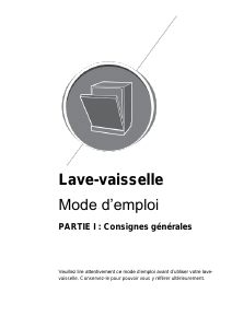 Mode d’emploi De Dietrich DCJ632DQX Lave-vaisselle