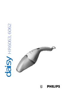 Manual Philips HR6063 Daisy Handheld Vacuum
