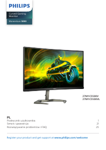Instrukcja Philips 27M1C5500VL Momentum 5000 Monitor LED