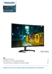 Bruksanvisning Philips 27M1C3200VL Momentum 3000 LED skärm