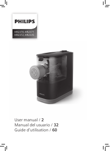 Manual de uso Philips HR2371 Máquina de pasta