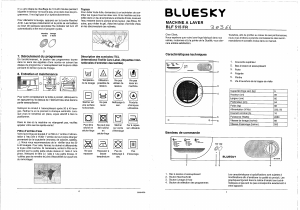 Mode d’emploi Bluesky BLF 515 FR Lave-linge