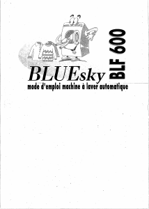 Mode d’emploi Bluesky BLF 600 Lave-linge