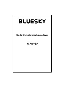 Mode d’emploi Bluesky BLF 1270-7 Lave-linge