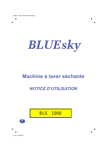 Mode d’emploi Bluesky BLS 1000 Lave-linge