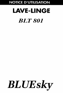 Mode d’emploi Bluesky BLT 801 Lave-linge