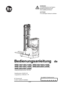 Bedienungsanleitung BT RRE160C Gabelstapler