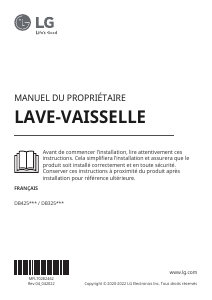 Mode d’emploi LG DB425TXS Lave-vaisselle