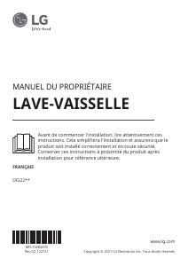 Mode d’emploi LG DF222FP Lave-vaisselle