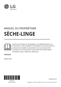 Mode d’emploi LG RH8D13WH Sèche-linge