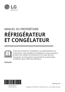 Mode d’emploi LG GML8031ST Réfrigérateur combiné