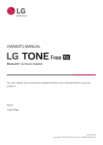 Handleiding LG TONE-TF8Q Koptelefoon