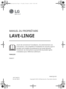 Mode d’emploi LG F864V31WRS Lave-linge