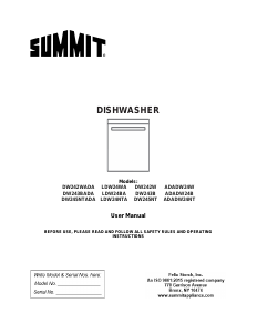Handleiding Summit LDW24NTA Vaatwasser