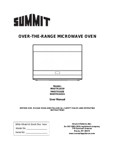Handleiding Summit MHOTR241W Magnetron