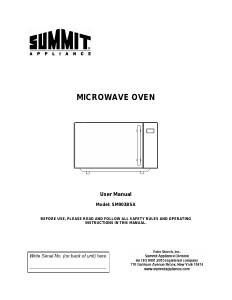 Handleiding Summit SM903BSA Magnetron