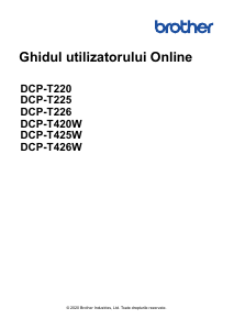 Manual Brother DCP-T426W Imprimantă multifuncţională