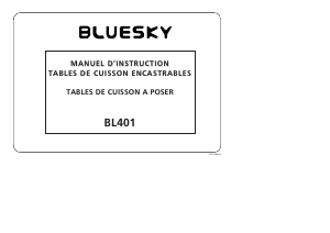Mode d’emploi Bluesky BL 401 Table de cuisson
