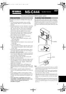 Manual Yamaha NS-C444 Middle Speaker