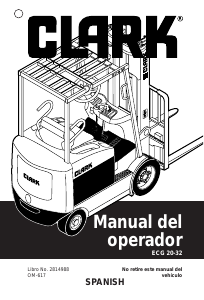Manual de uso Clark ECG 25 Carretilla elevadora