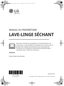 Mode d’emploi LG F964V51WRSA Lave-linge séchant
